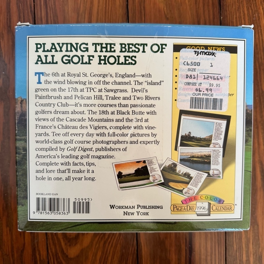 Golf Holes 1996 Calendar Golf Digest 365 Days Page-a-Day Desk Calendar - Picture 2 of 3